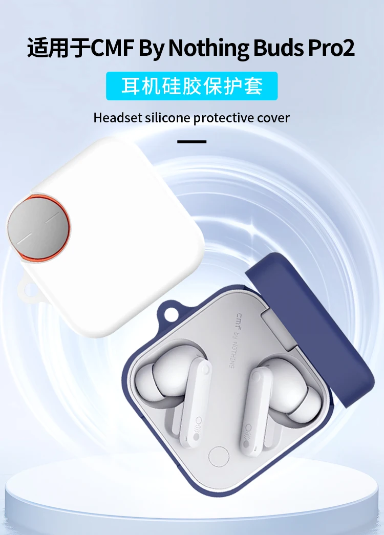 Kopfhörer Silikonhülle für CMF Buds Pro 2 Box Soft Shell Schutzabdeckung für CMF von Nothing Buds Pro2 Kopfhörer Haut Zubehör – Detail 1