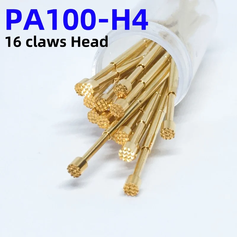 

20/100PCS PA100-H4 33.35mm 16-claw Plum Blossom Head Test Pin Dia 2.0mm Needle Spring Test Probe P100-H4 Test Pogo Pin P100-H