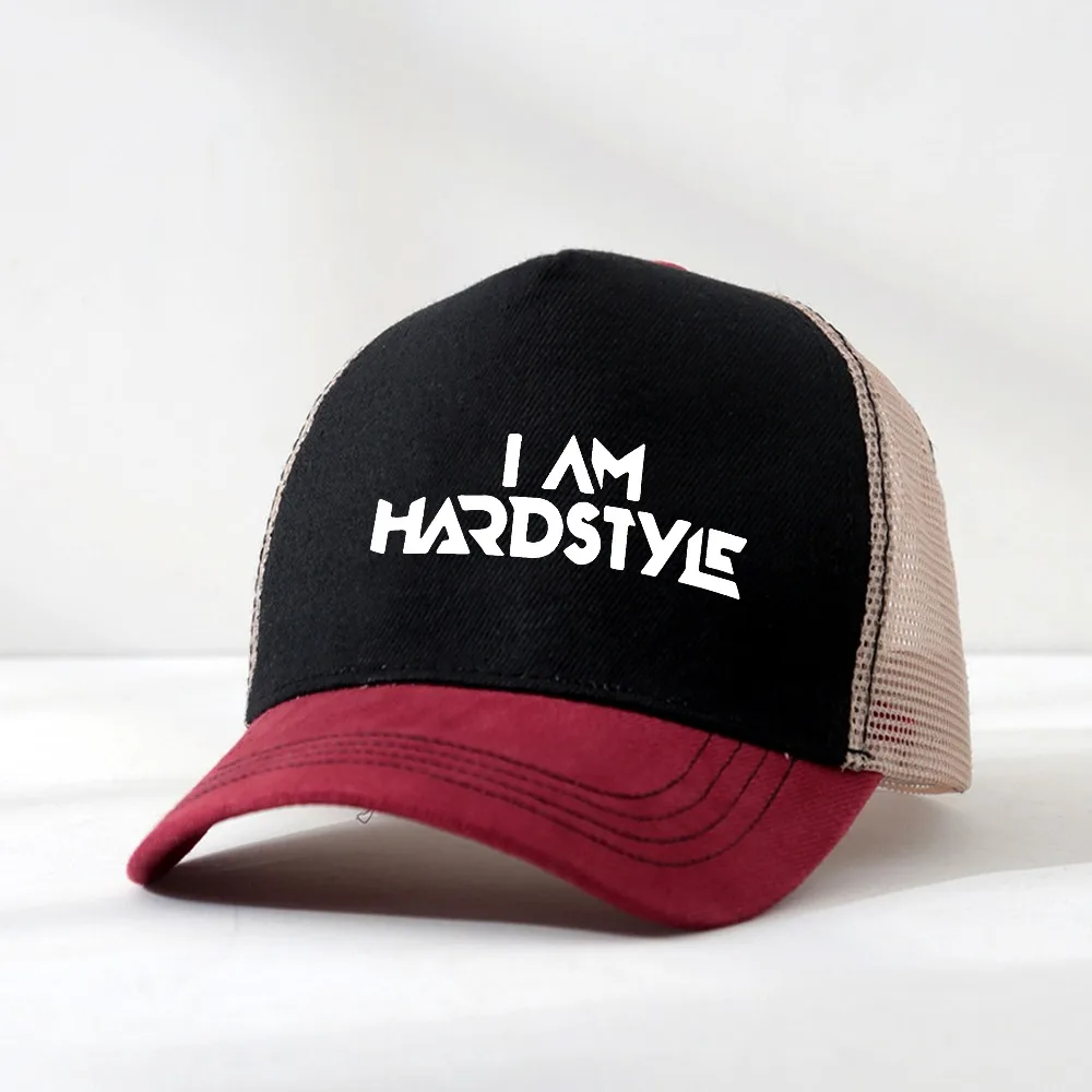 

I Am Hardstyle Baseball Cap Outdoor Gym Sun-Proof Mesh Breathable Trucker Hat Couple Women Casual Design Baseball Caps