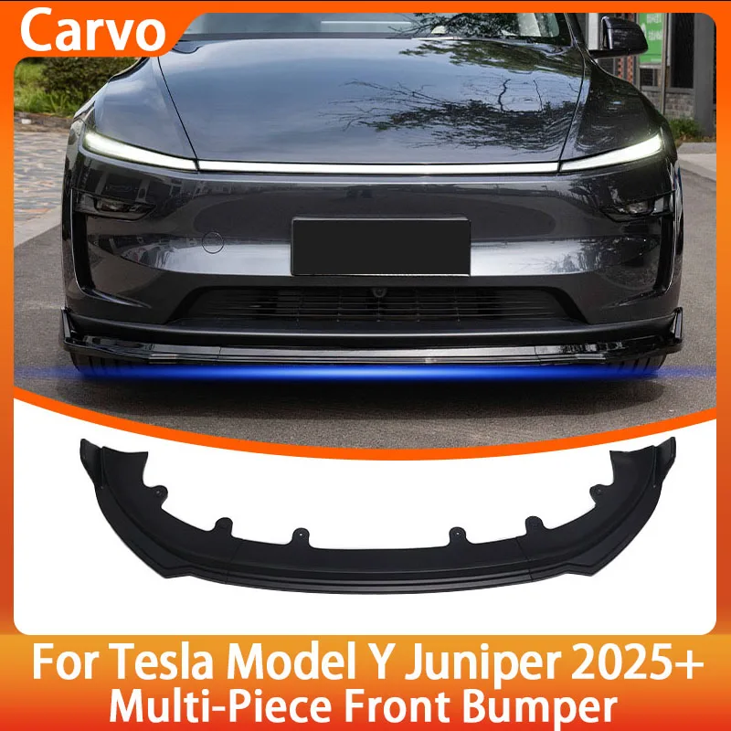 

For Tesla Model Y 2025 Front Bumper Lip Chin Guard Deflector ABS Body Kit Diffuser Styling Cover Car Exterior Accessories