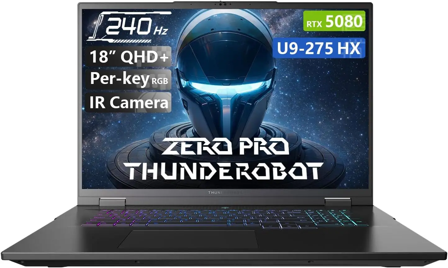 

Игровой ноутбук Thunderobot Zero 18 Pro 5080, 18-дюймовый QHD+ 240 Гц 2.5K дисплей Hummingbird, процессор Core Ultra 9 275HX, GeForce RTX 5080, 64 ГБ