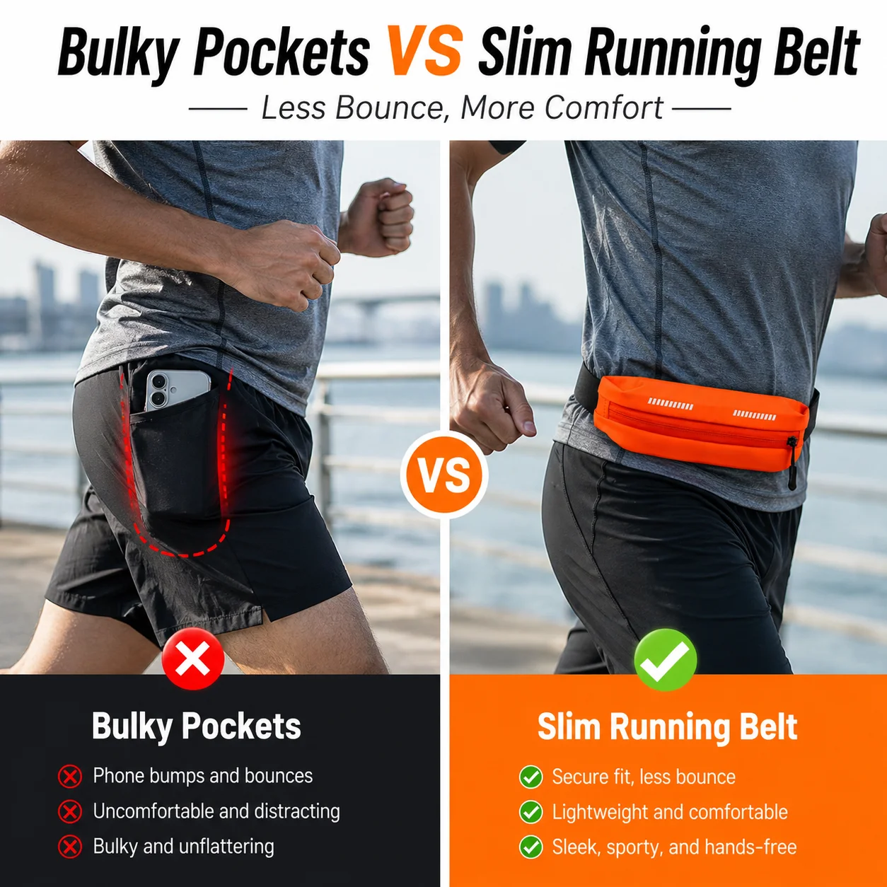 Riñonera Deportiva Multifuncional, Cinturón de Running Ligero Resistente al Agua, Riñonera Ajustable con Bolsillo con Cremallera