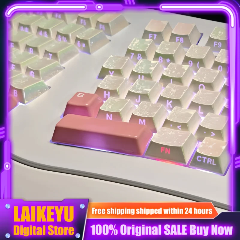 

3-Pack Ceramic Keycaps Mechanical Keyboard Split Spacebar Cherry Profile Smooth Light-Transmitting 1U/2.25U/2.75U Custom Keycaps