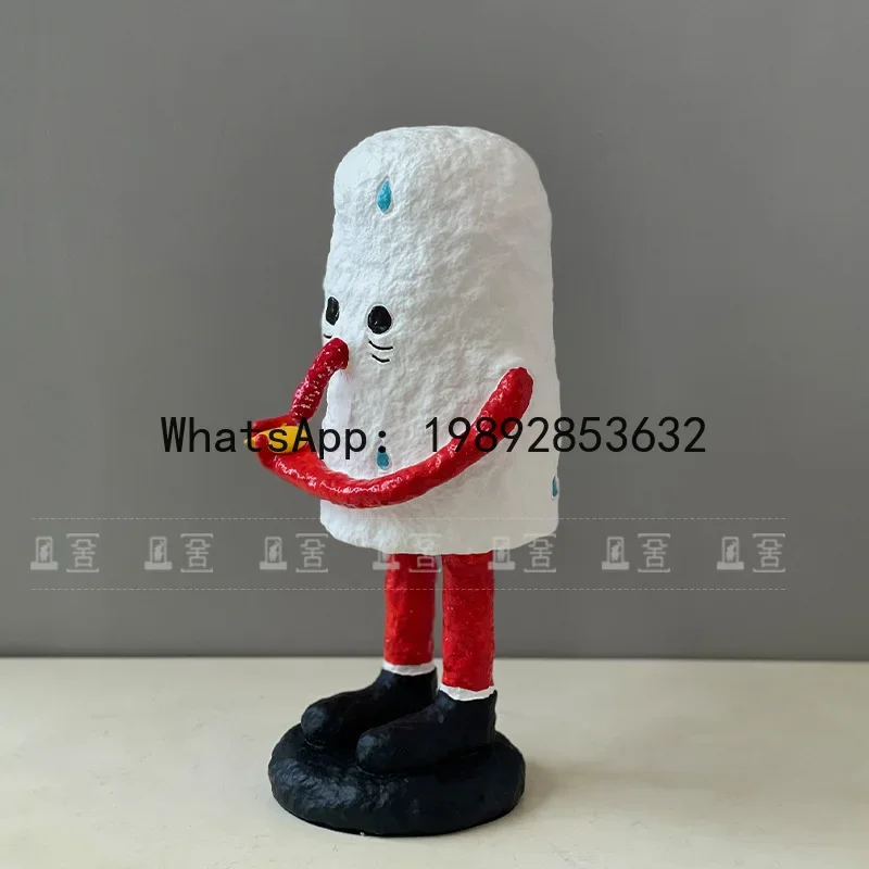 i5.15  Simple Cartoon Painted Cute Little Snowman Ornament for Living Room TV Cabinet Decoration