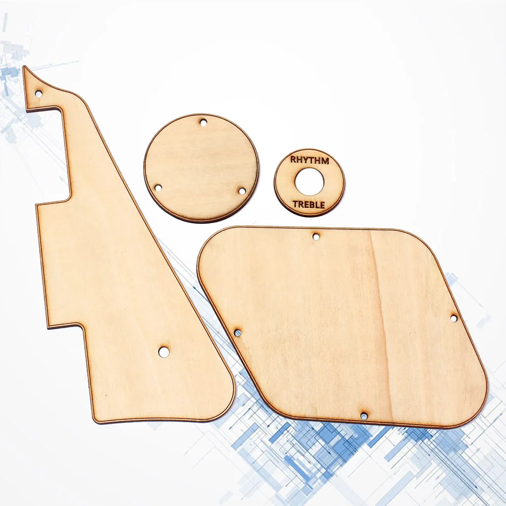 

1Set Maple Wood Guitar Pickguard Cavity Cover Pickup Selector Plate Lightweight Electric Guitar Replacement DIY Repair Parts