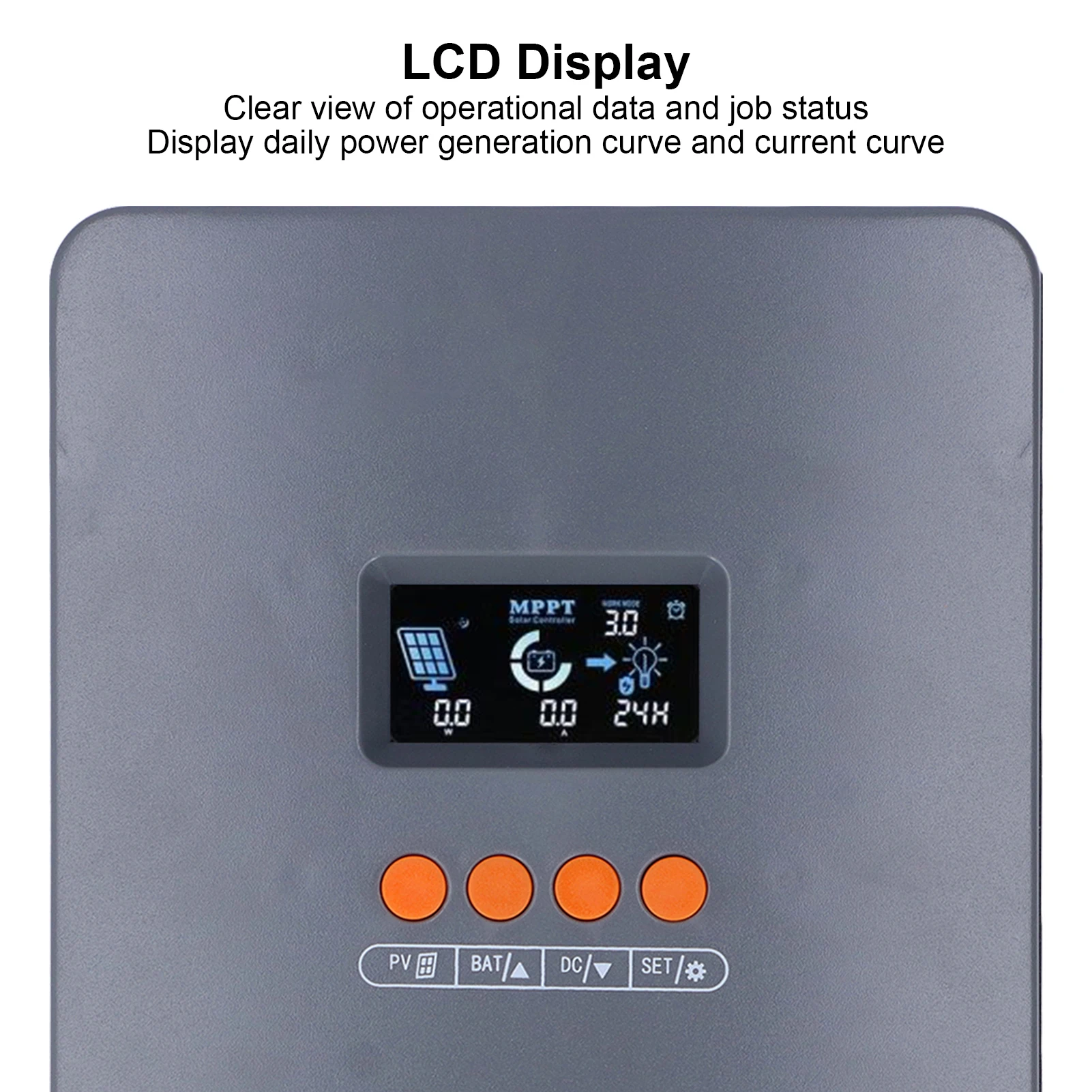 Solar  Discharge Controller O Layer MPPT Solar  Controller Photovoltaic Panel  Discharge Device LCD Display