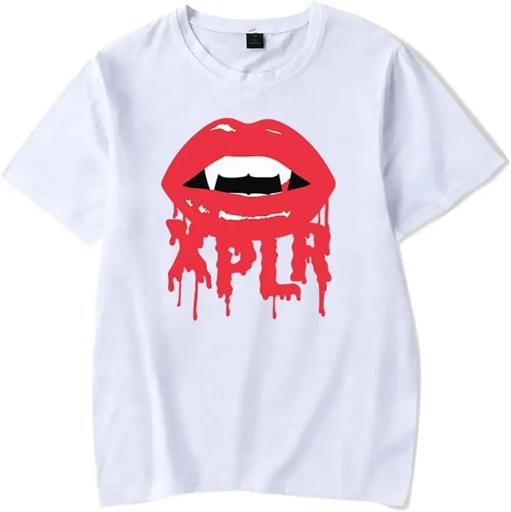 تي شيرت نسائي عصري مطبوع بأكمام قصيرة ورقبة دائرية تي شيرت للنساء #4