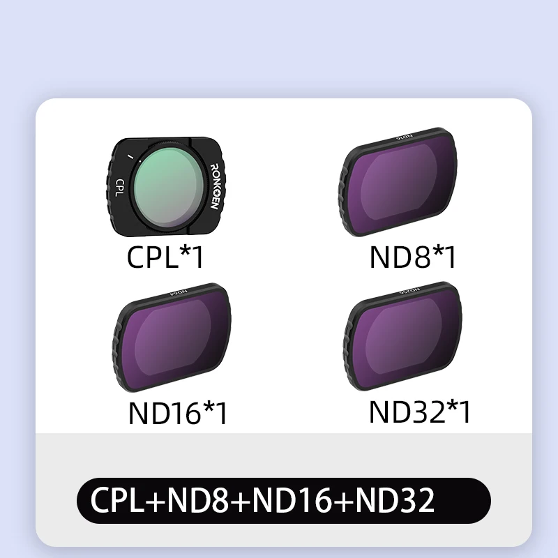 Ronkoen magnetische ND/CPL-filterset voor DJI OSMO Pocket 3 Creator combo-accessoires, actiecamera filters met neutrale dichtheid