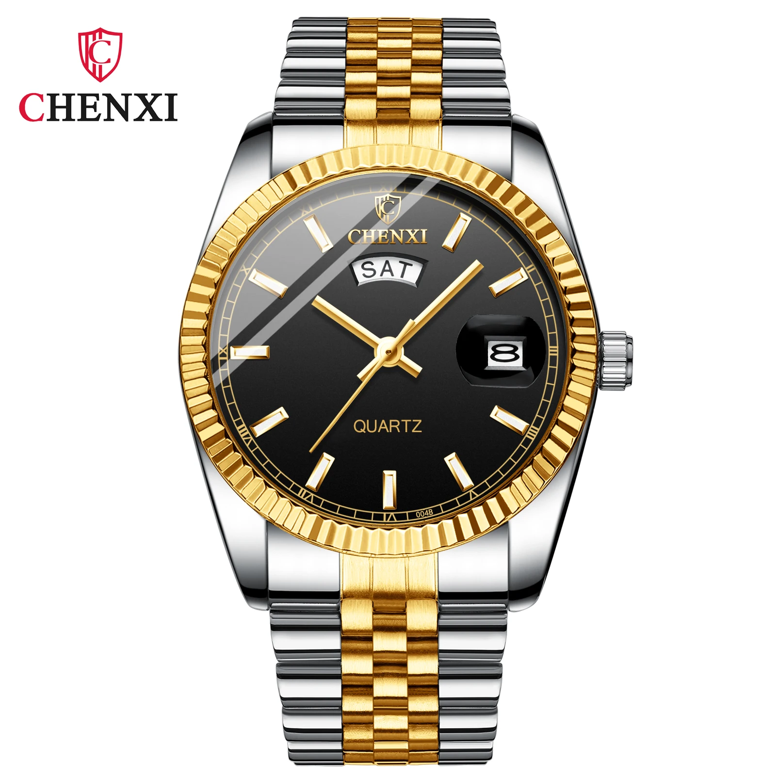 Chenxi 004B New Writewatch Men Luminous 2024 Men's Fashion Double Calendar Trendy Classic Business Design Quartz Watch gift