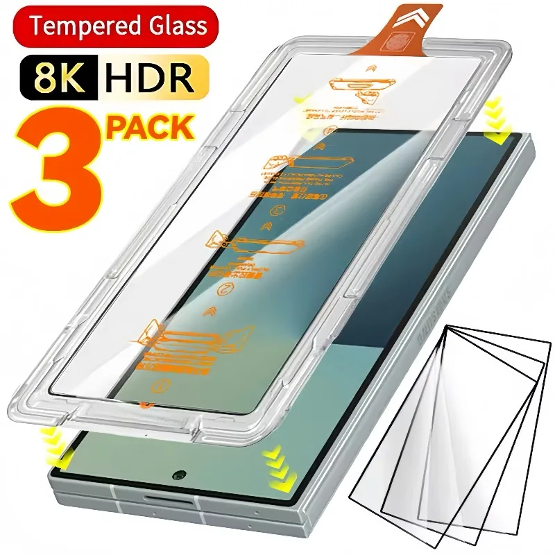 

For Galaxy Z Fold 7 HD Glass Protector Easy Installation Kit Anti-Scratch Films Full Coverage Hardness Film for Samsung Z Fold7