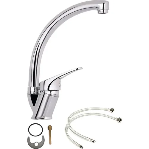 Tap Grow Premium Quality Mix Swan Kitchen Sink Faucet Set Hot Cold Inlet