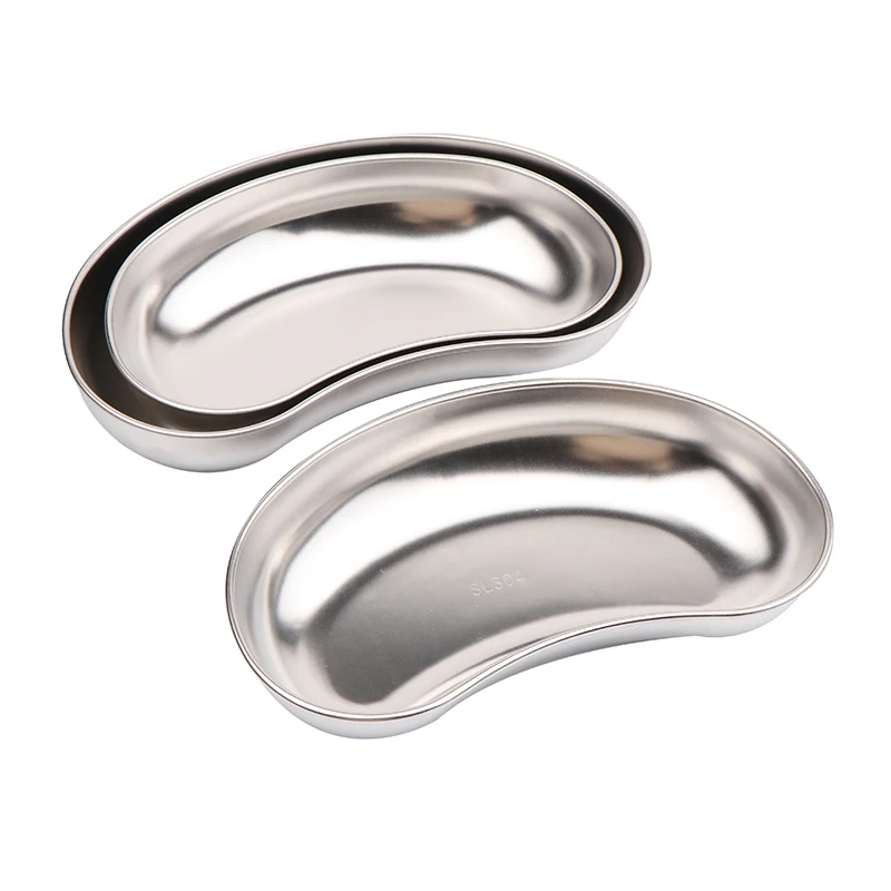 304 الفولاذ المقاوم للصدأ الكلى على شكل صينية معقمة جرة وعاء الحاويات زجاجة الملقط الطبية الأسنان الجراحية التجميل الوشم صينية