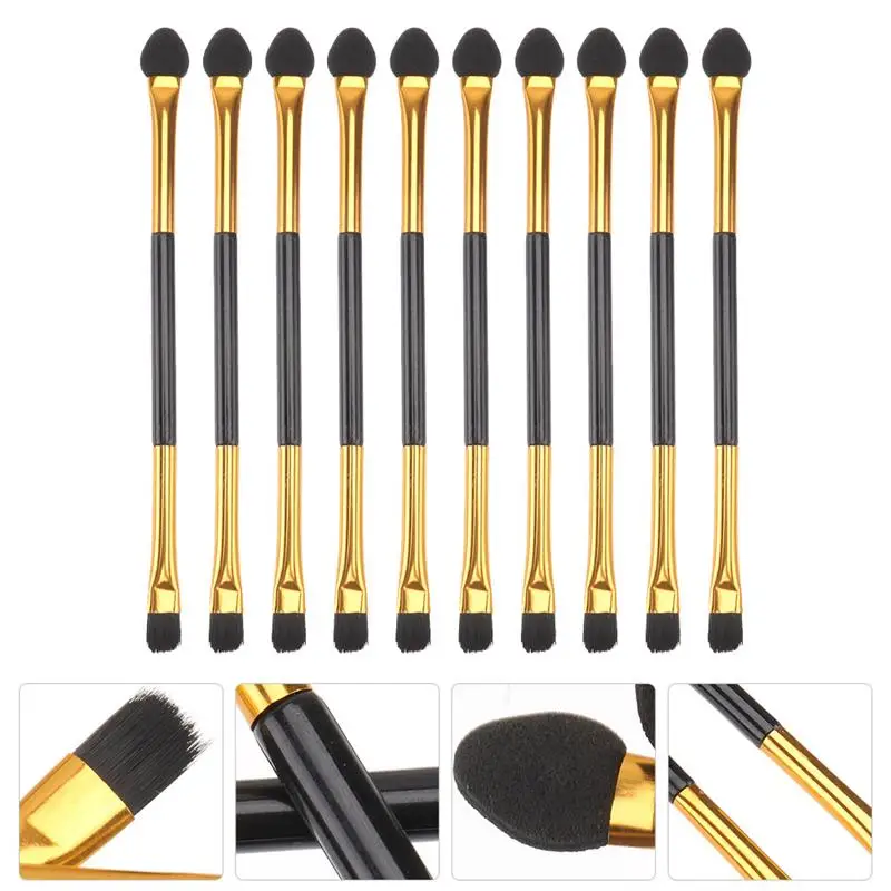 20Pcs Tweekoppige Oogschaduw Borstel Professionele Fiber Eyeshadow Brush Makeup Brush Non-stick Vrouwen Make-Up Supply