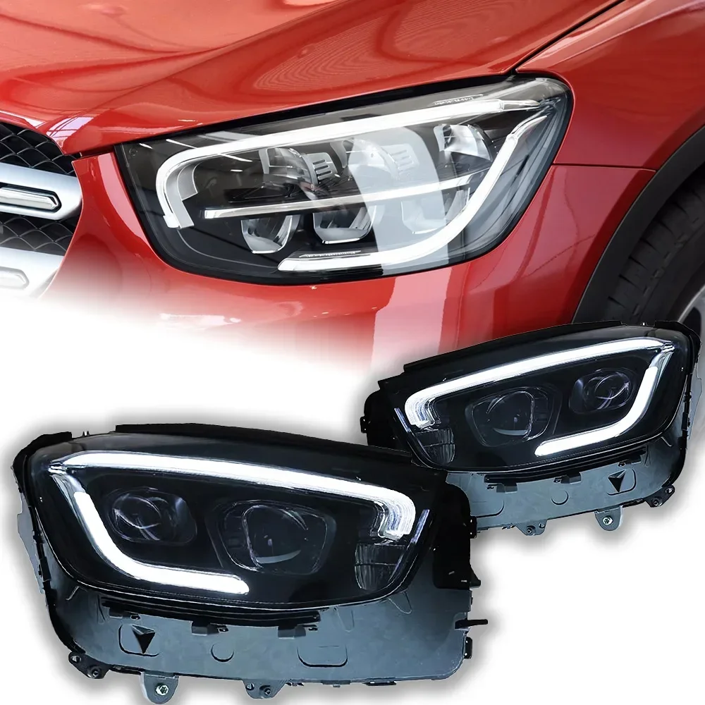 Auto Verlichting voor Benz GLC Koplamp Projector Lens GLC 300 X 253 Signaal Hoofd Lamp GLC 250 LED Koplampen Drl Automotive Accessoire