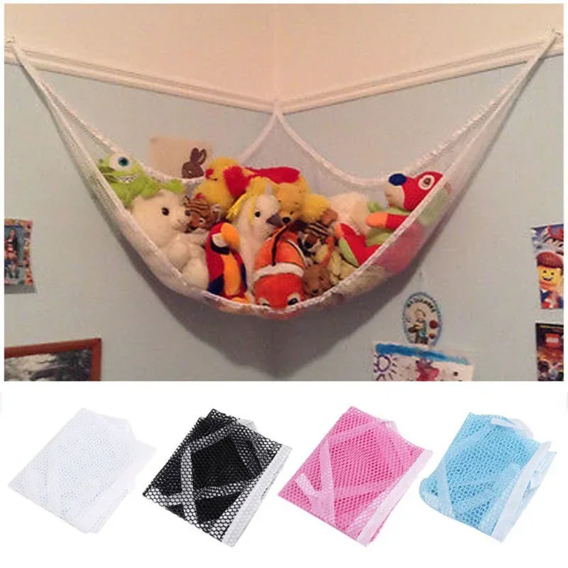 1pc s/m/l bonito crianças quarto brinquedos rede net animais de pelúcia brinquedos rede organizar armazenamento malha titular balanço