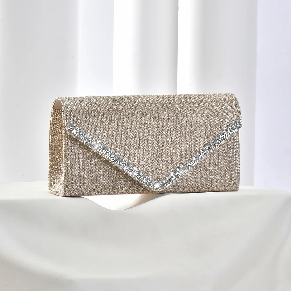 

2023 New Women Sequins Clutch Bags Silk Wedding Evening Bags Party Dinner Purse For Ladies Gold Bags Drop Shipping