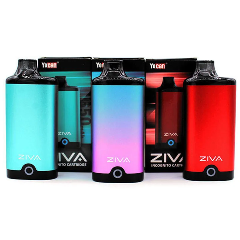 Oryginalny Yocan Ziva bateria do waporyzatora Mod 650mah do ładowania typu C Vaper do wózków olejowych o grubości 510 nici