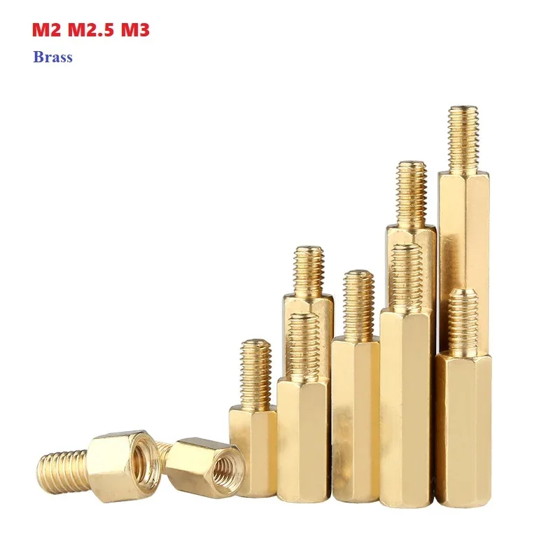 M2 M2.5 M3 Copper Hexagonal Isolation Column Stud Screws For Computer Motherboard & Chassis
