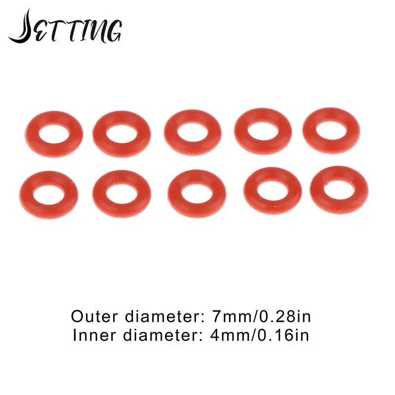 10Pcs O-rings Food Grade Silicone For Coffee Machine Pressure Tube O Sealing Washer Red VMQ Repair Box Assortment Kit