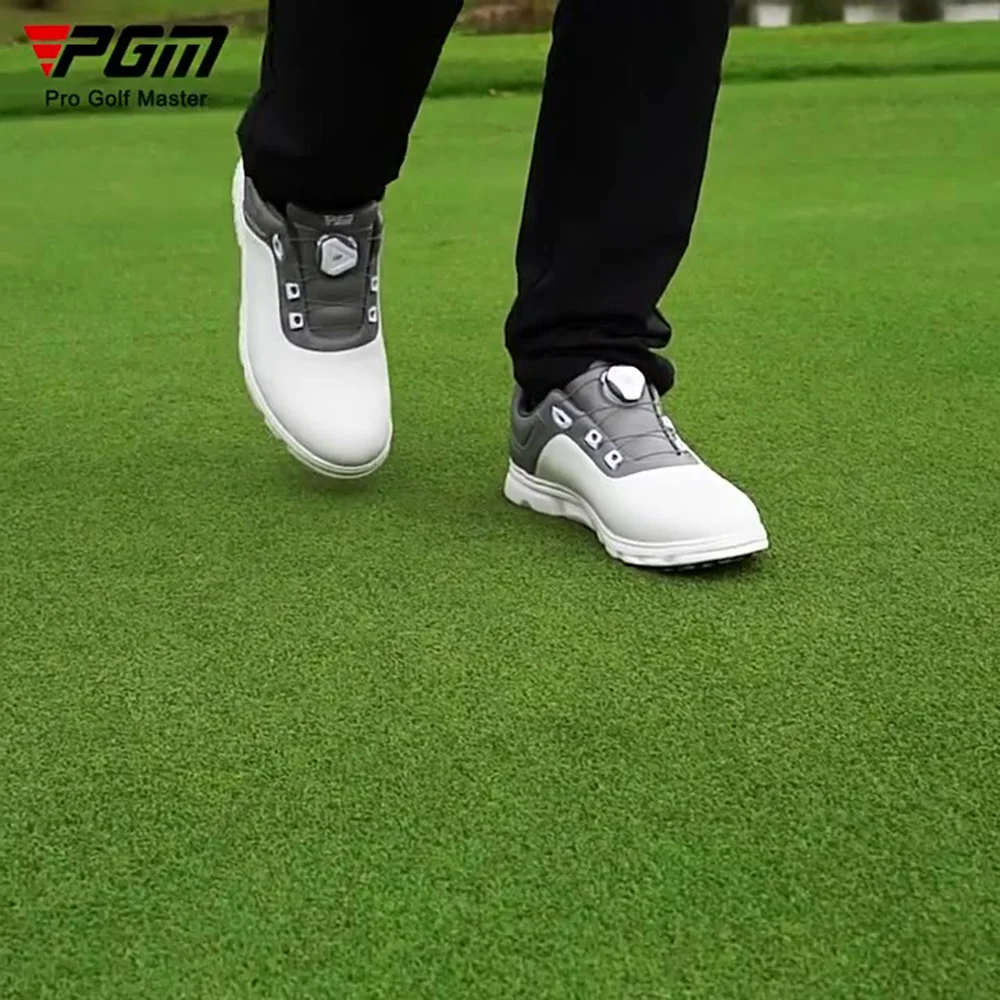 

PGM Golf Shoes Men's Knob Microfiber Sneakers Soft Waterproof Breathable Non Slip Golf Shoes Running Shoes Men's Sneaker