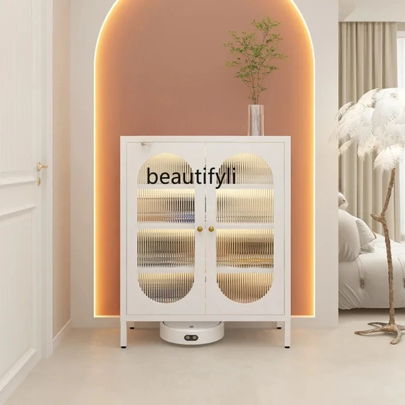 

Household Small Shoe Cabinet Large Capacity Mild Luxury Retro Small Apartment Living Room Multi-Layer Floor