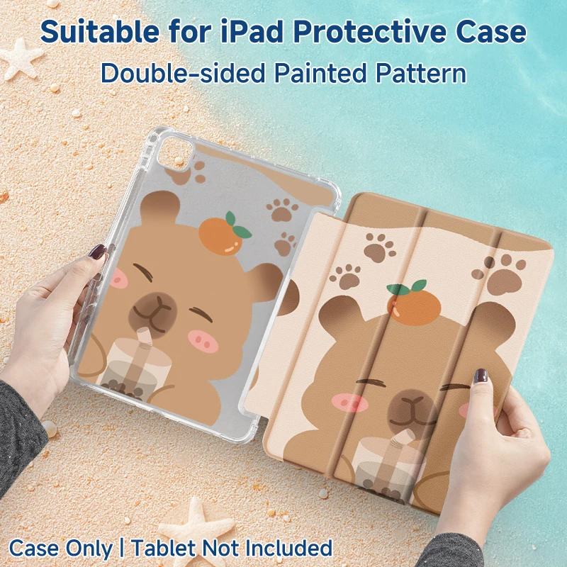 حافظة جديدة لعام 2025 لجهاز iPad Air الجيل السابع لجهاز iPad A16 11th 10th 10.2 Mini7 Air6/5/4 Pro12.9 /13 M3 M4 M2 مع فتحة قلم
