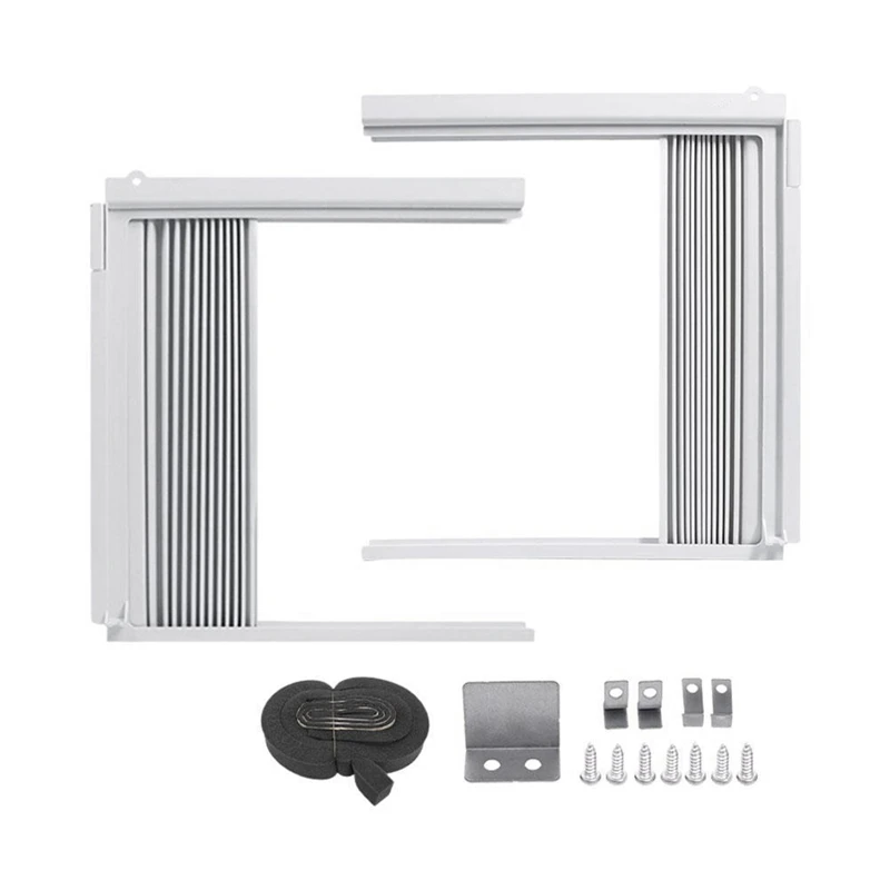 Window Air Conditioner Side Panels With Frame, Adjustable Insulation AC Side Panel For BTU Window AC Unit,Frame Included