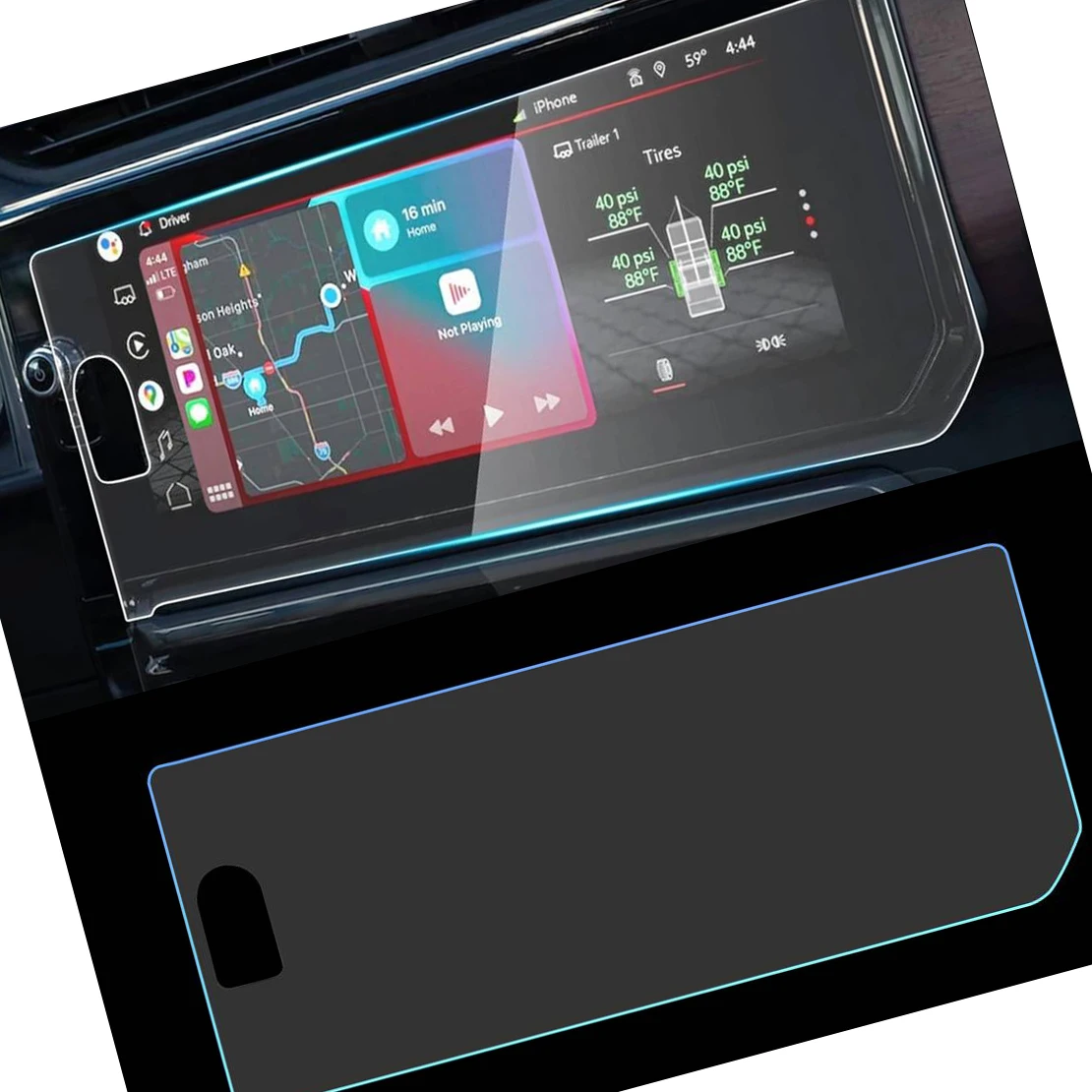 104235 GPS Navigator Screen Protector Tempered Glass Film Accessories Transparent Fit For GMC Sierra 1500 2500HD 3500HD