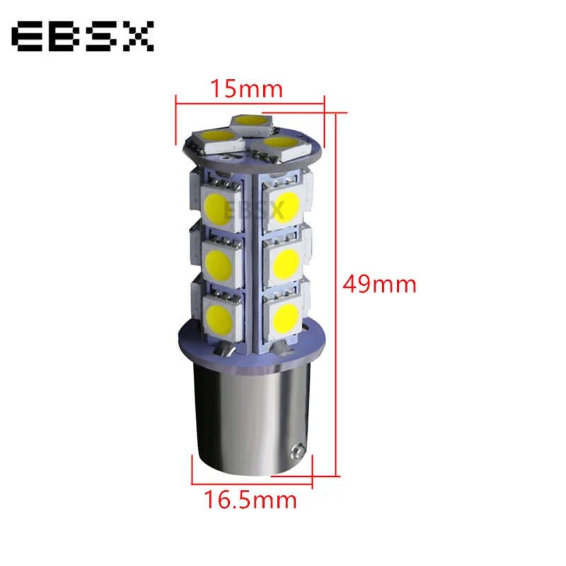 2Pcs DC 24V Led P21W 1156 BA15S 5050 18 SMD 1157 BAY15D LED Bulb Car Turn Signal Backup Reverse Tail Lamp White Parking Lights