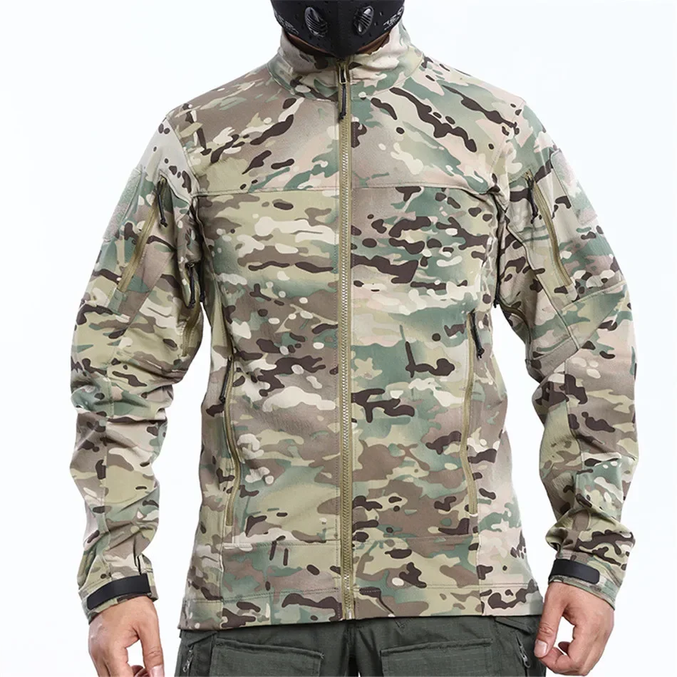 Chaqueta táctica Ranger Combat, color naranja, para actividades al aire libre, modelo LT, ideal para primavera y otoño, con elasticidad en los cuatro lados, para senderismo y caza.