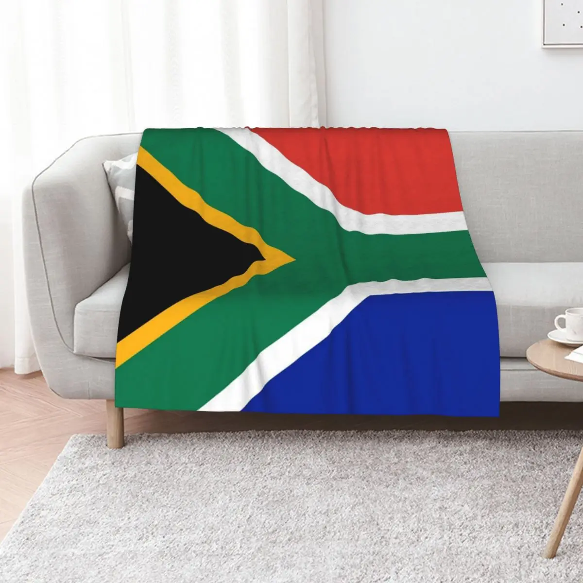 

South African Flag Throw Blanket Loose for sofa Thermals For Travel Plaid Blankets