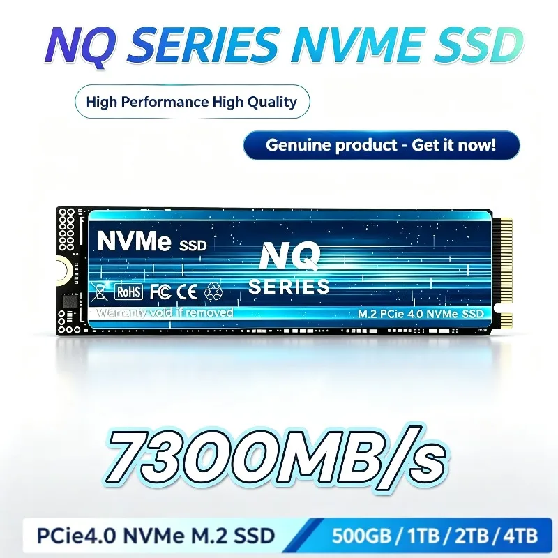 NQ SERIES PCIe 4.0 M.2 NVMe SSD, 500GB/1TB/2TB/4TB, 7300MB/s Read, Internal Storage for Gaming Laptops & Desktop Systems.