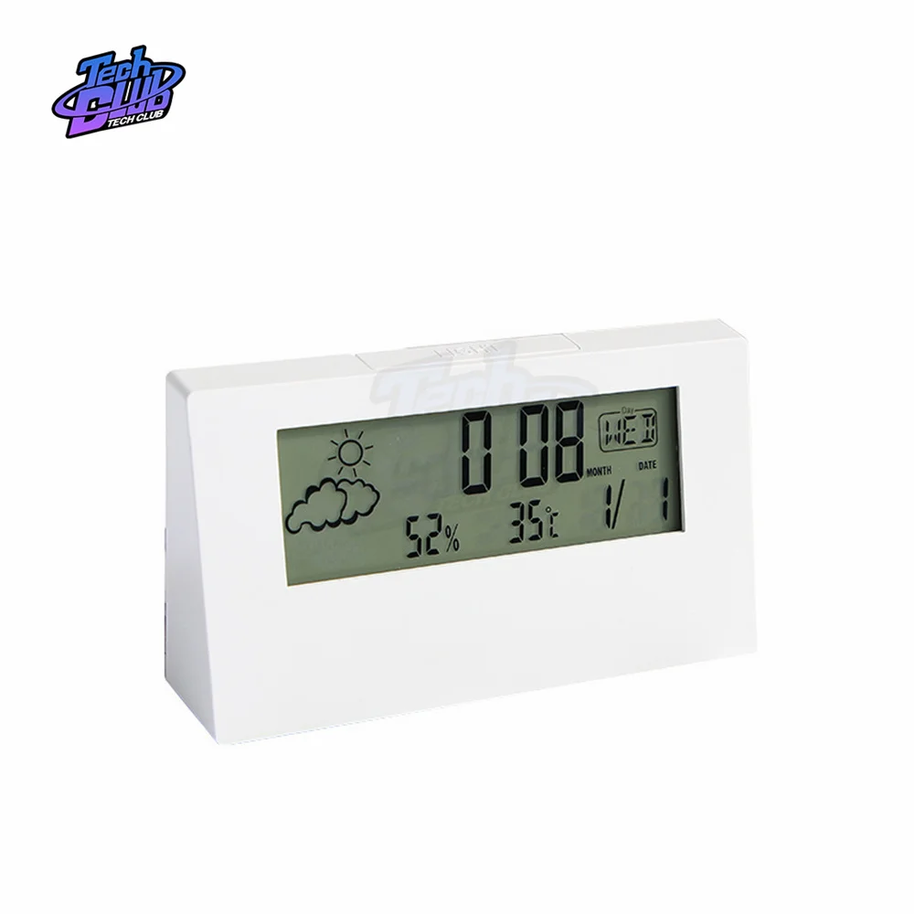 Multifunction Electronic Alarm Clock Student Mute Simple And Children'S Bedroom Smart Digital Clock Thermometer Hygrometer