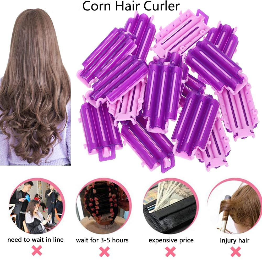 

100PCS Reusable Cold Wave Perm Rod Corn Hair Hairdressing Clip Curler Hair Styling DIY Tool