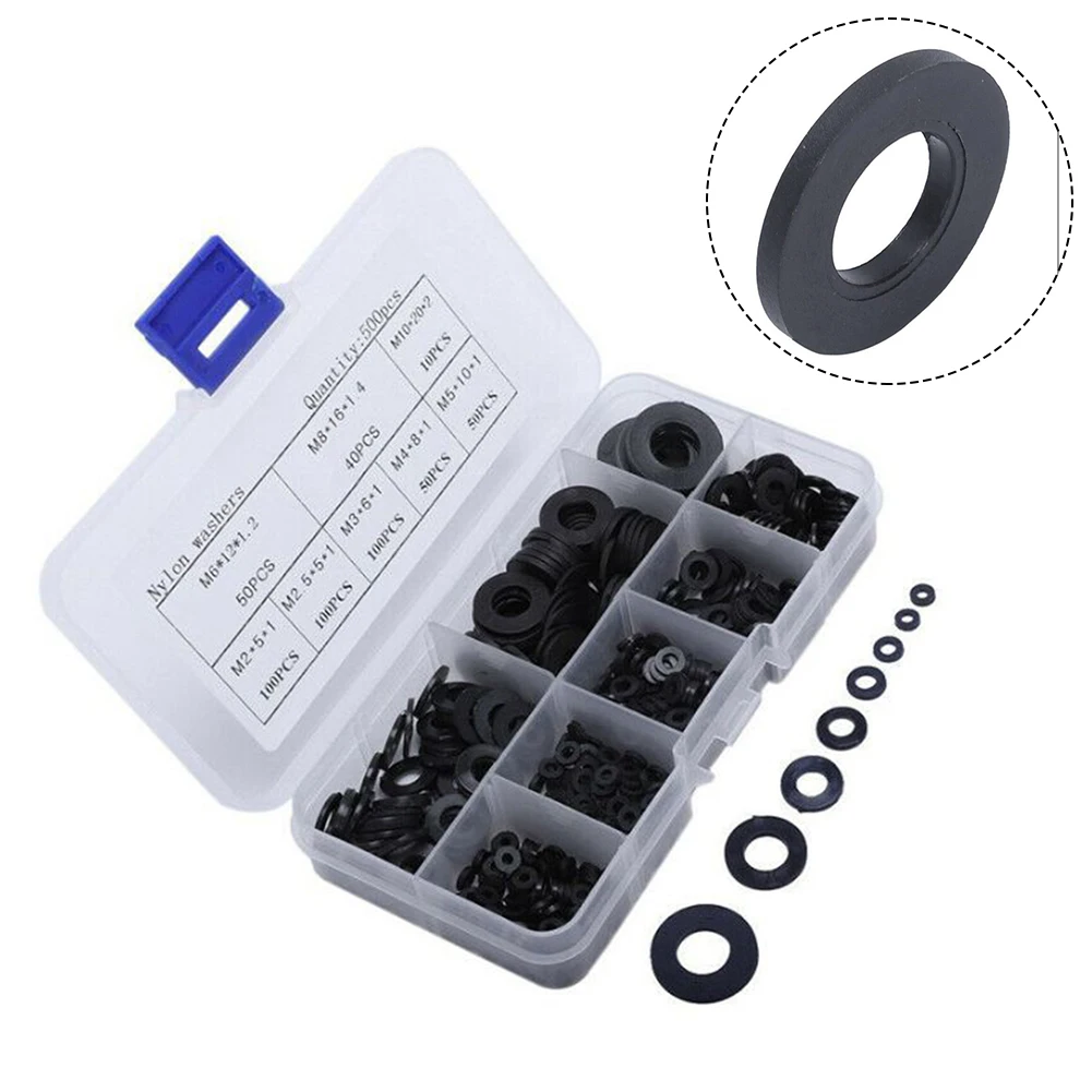 Gasket Rubber O-ring Ships Vehicles M2-M10 Nylon Repair Wear Resistant 500X Black Resistant Commercial Appliances