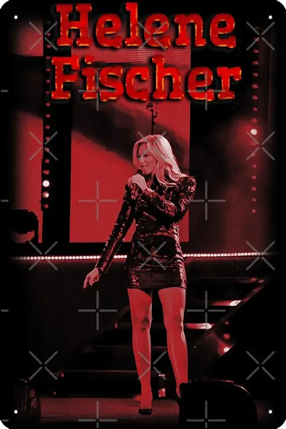 Helene Fischer Concert Print Funny Metal Tin Sign for Home Kitchen Bar Room Garage Decor 