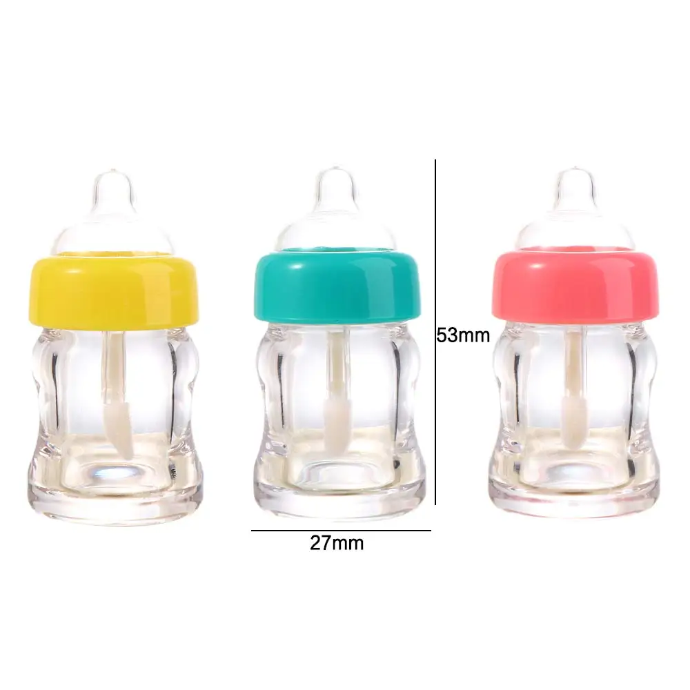 Cute Bottle Shape Refillable Plastic, Latas Vazias Kawaii, Recipiente Cosmético Portátil, Novidade Lip Oil DIY Jar, Abastecimento de Animais, Leite,