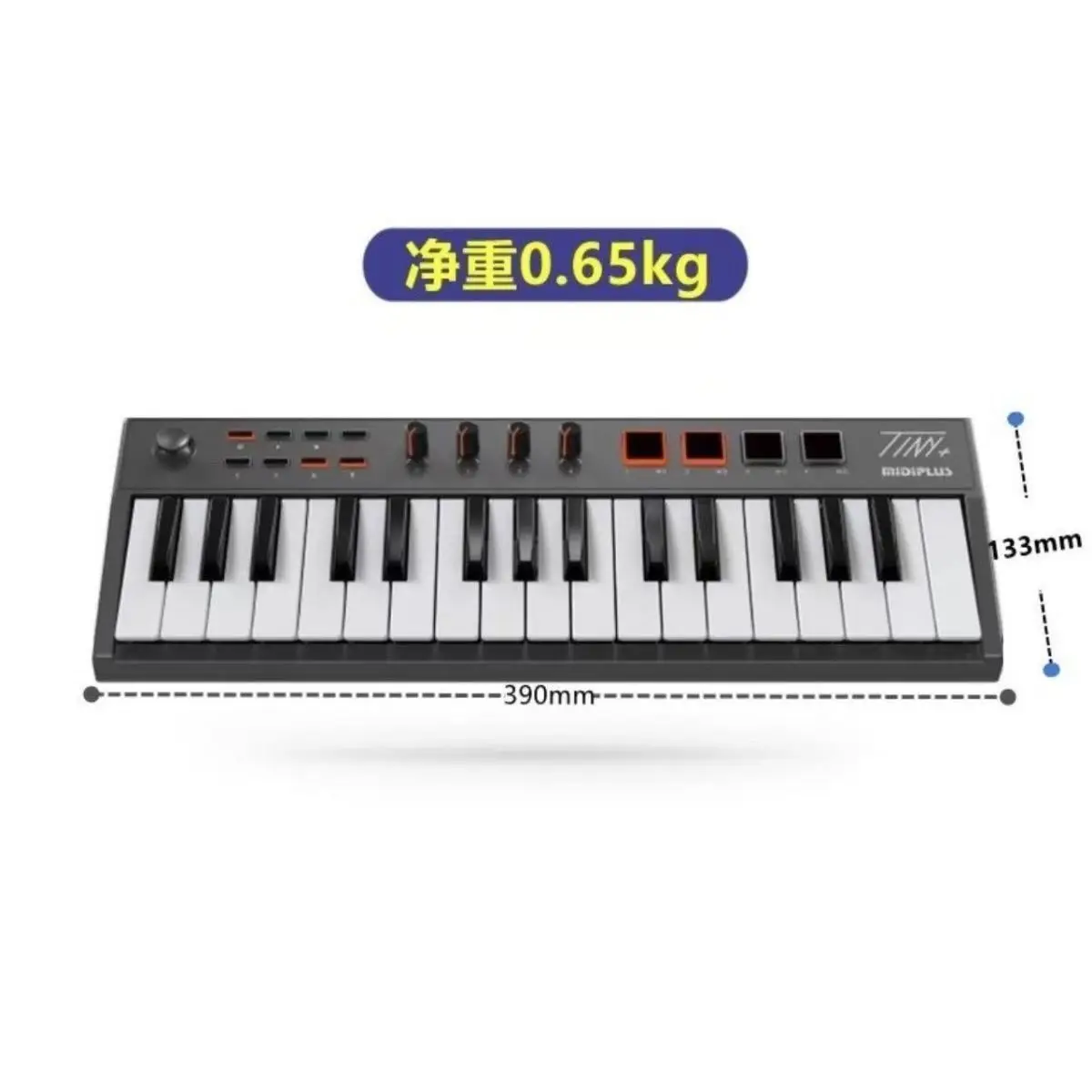 Tiny + 32 Key Portable Mini USB MIDI Keyboard Electronic Organ With Braided Cable Musical Instrument Accessory