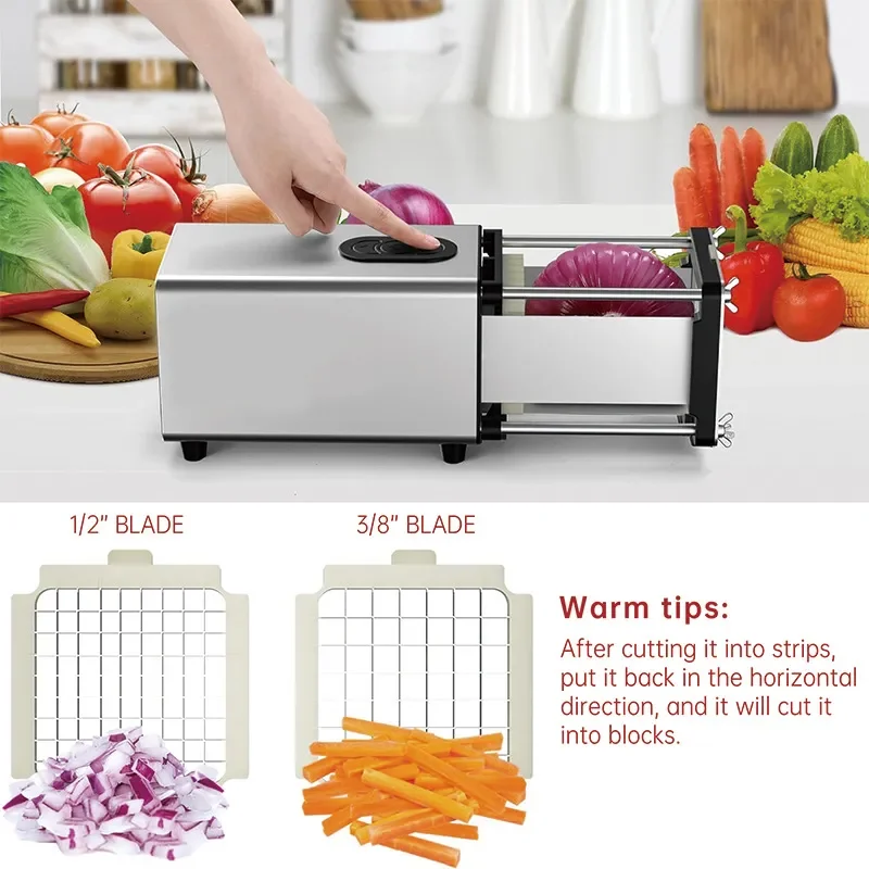 Electric French Fries Maker Multifunctional Vegetable Cutter Slicer Household Kitchen Tool for Cutting and Slicing Potatoes