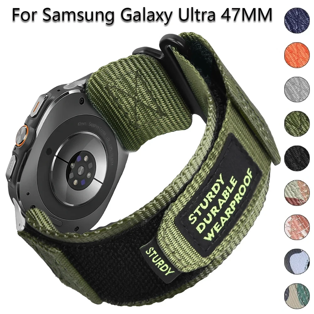 Quick Fit Nylon Strap for Samsung Galaxy Watch 7 Ultra 47mm Loop Camouflage Wristband Bracelet for Galaxy Watch 7 47mm Watchband