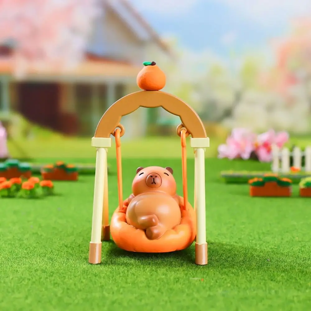 

Случайный тип капибара аниме фигурка качающаяся ванна капибара фигурка игрушки мультфильм лежачая сидячая капибара модель из ПВХ для детей