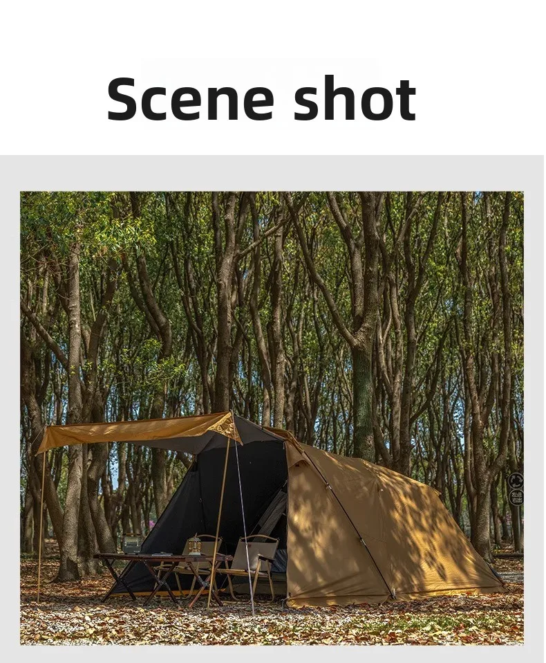 Tunnel Tent Outdoor Camping Overnight Rainstorm Protection Camping Equipment Full Set