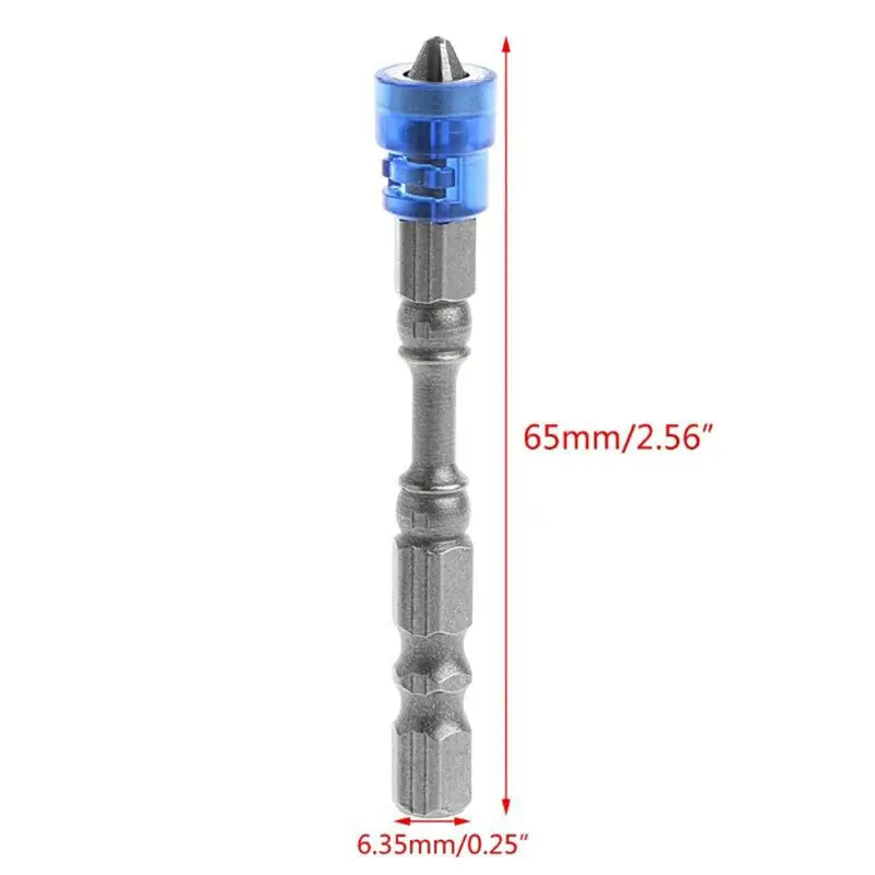 5pcs Magnetic Screwdriver Bits Single Head Cross Display Easily Installation Drywall Screws Power Drilling Tools