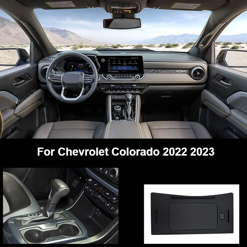 For Chevrolet Colorado 2022 2023 Car Wireless Charger 15W Fast Charging Center Console Mobile Phone Charger Accessories