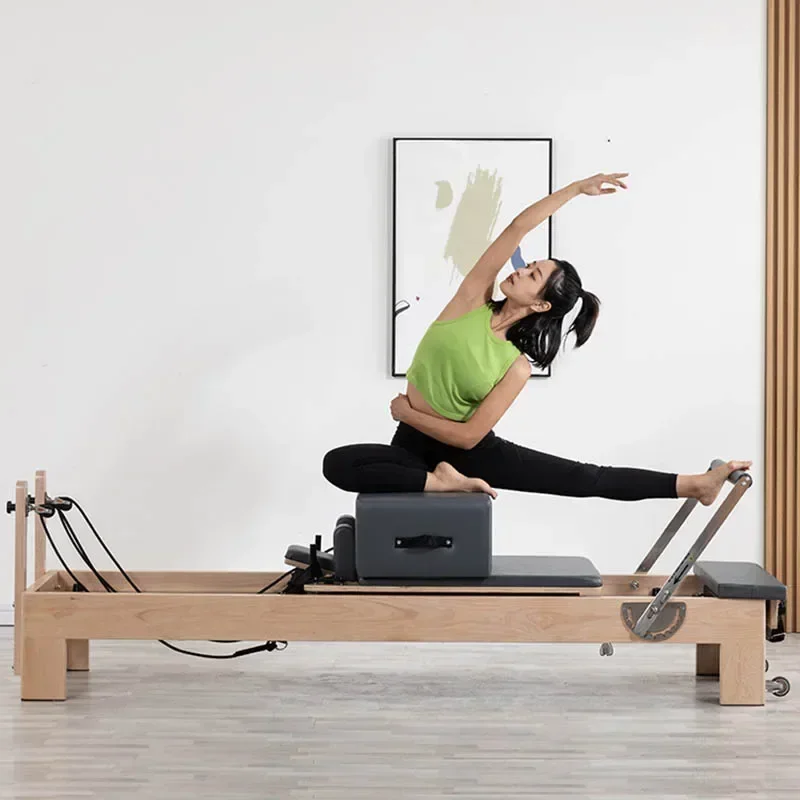 MIYAUP Zero VAT Cadillac Semi-elevato scorrevole per allenamento yoga Scaletta per correzione Secchio Letto per pilates fitness in legno