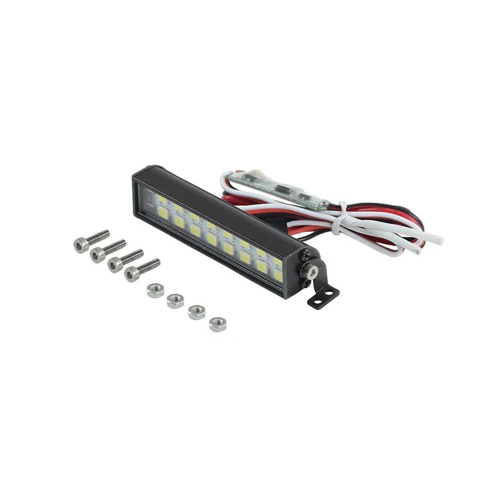 Barre lumineuse LED étanche Super brillante pour voiture sur chenilles RC universelle adaptée pour Axial TRX4 TRX6 D90 avec contrôle CH3