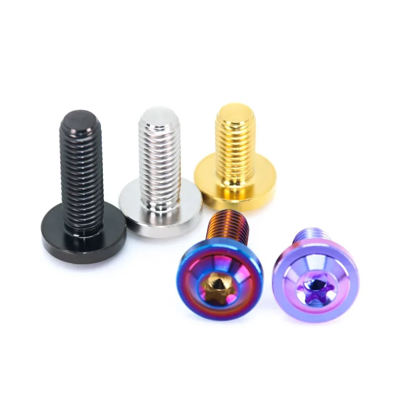 TC4 Ti6Al4V Titanium PVD Coated Torx Countersunk Screws M4-M10 Motorcycle Mod Flying Saucer Allen Bolts