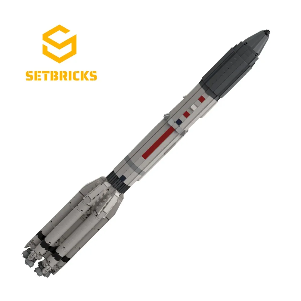 

SETBRICKS Space Proton M Rocket 1:110 Saturn V Scale Building Blocks Model DIY Rocket Collectible Launch Vehicle Toy Kids Gift