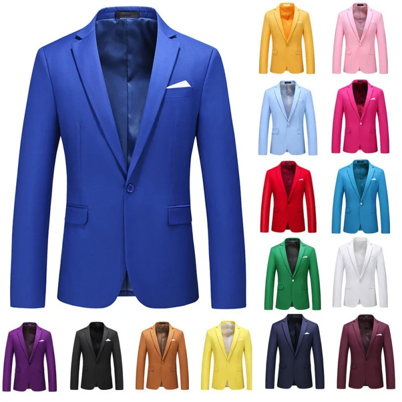

M-6XL Men's Blazer Fashion Men's Casual Suit Jacket 2025 Spring Autumn New Korean Version Slim Fit Top Plus Size Men's Clothing