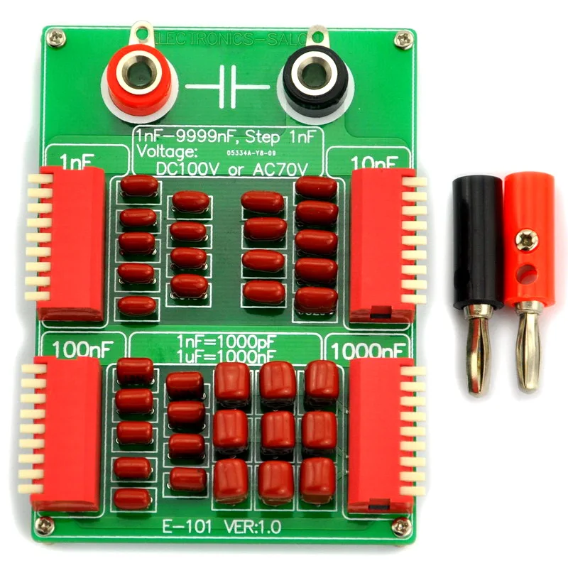 

ELECTRONICS-SALON 1nF to 9999nF Step-1nF Four Decade Programmable Capacitor Board.